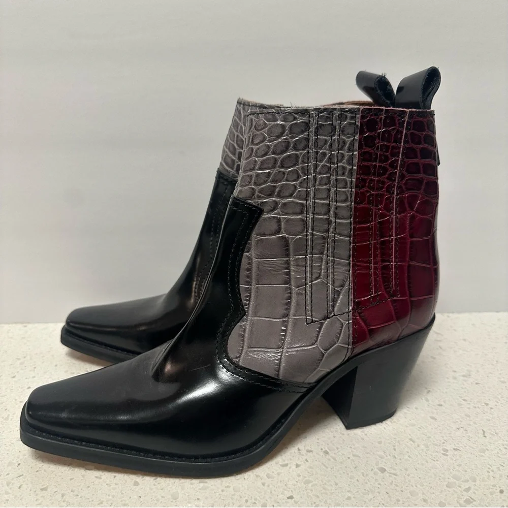 Ganni Multicolor Western Booties 39